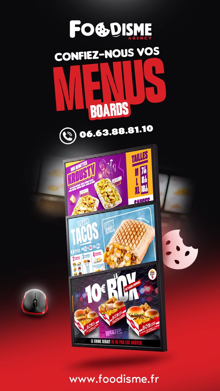 Story Foodisme menus boards